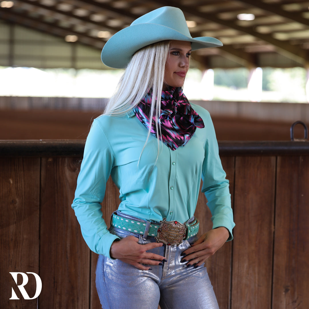 Mint Performance Rodeo Shirt (adult) — view 2