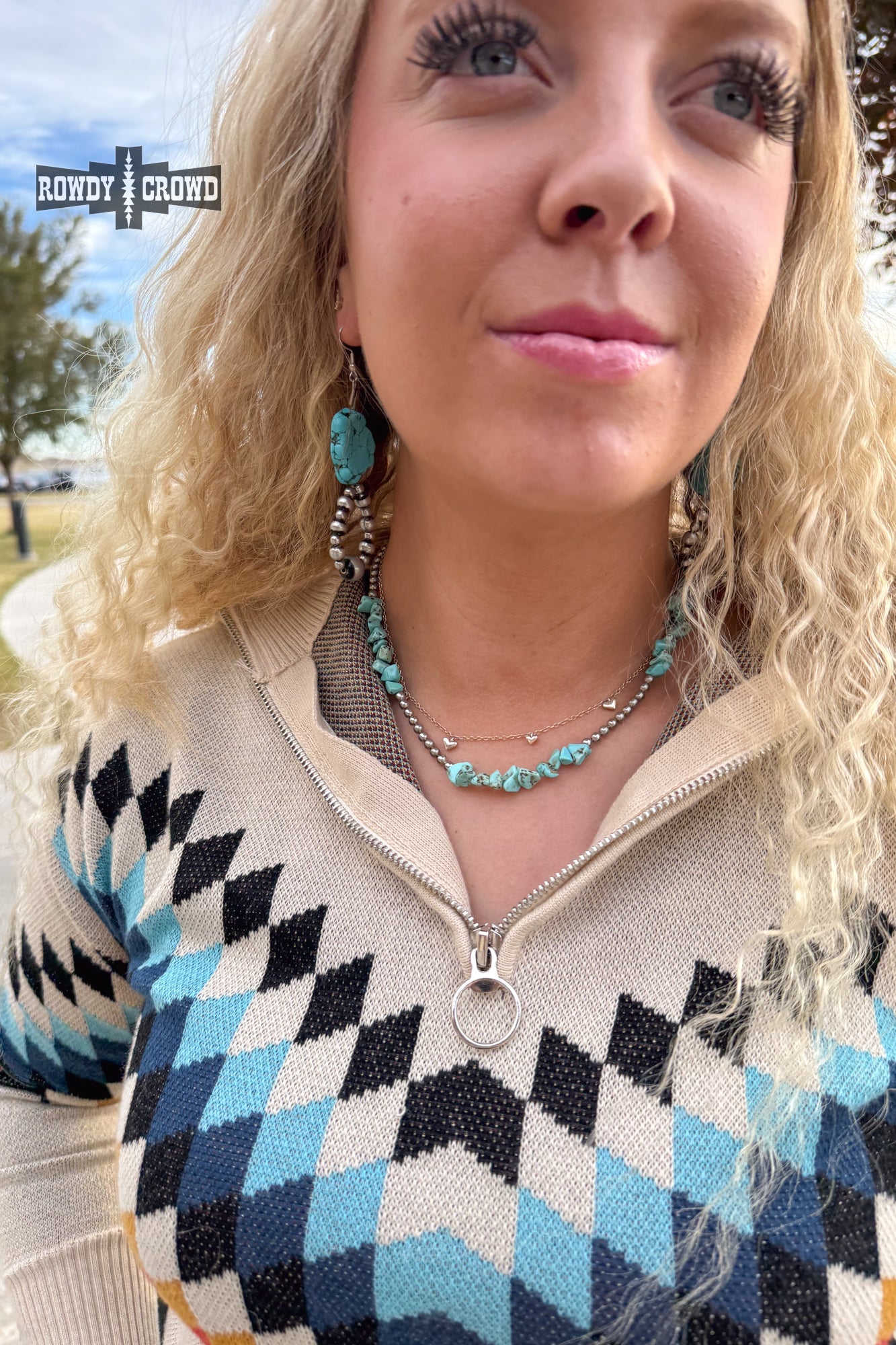 DS Rockin' With Turquoise Necklace by Rowdy Crowd Clothing - product image 2