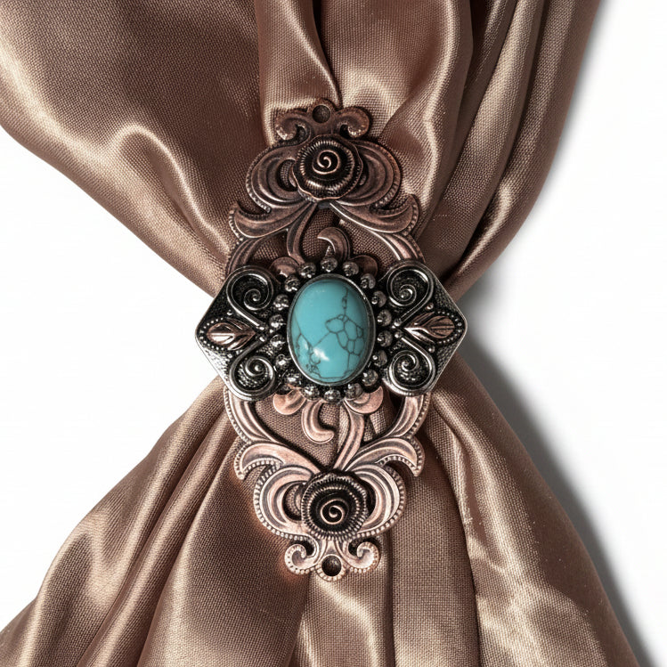 Antique Silver and Turquoise Bowtie W248 — view 10