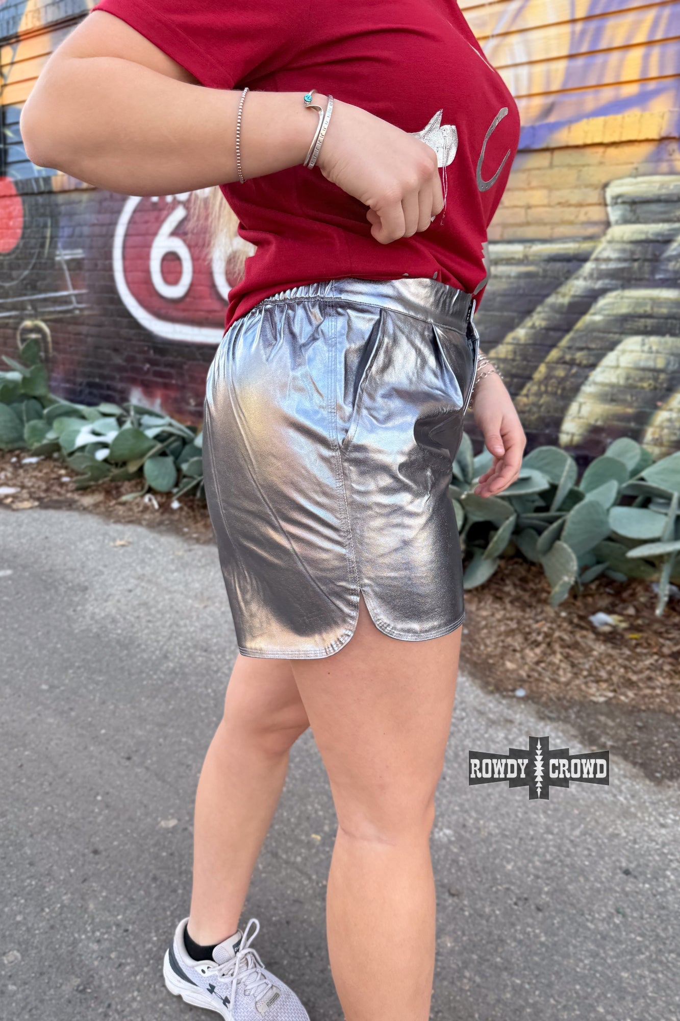 DS Marfa Metallic Shorts by Rowdy Crowd Clothing - product image 4