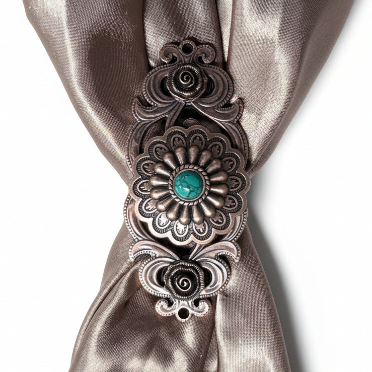 Copper Turquoise Western Concho W103 — view 10