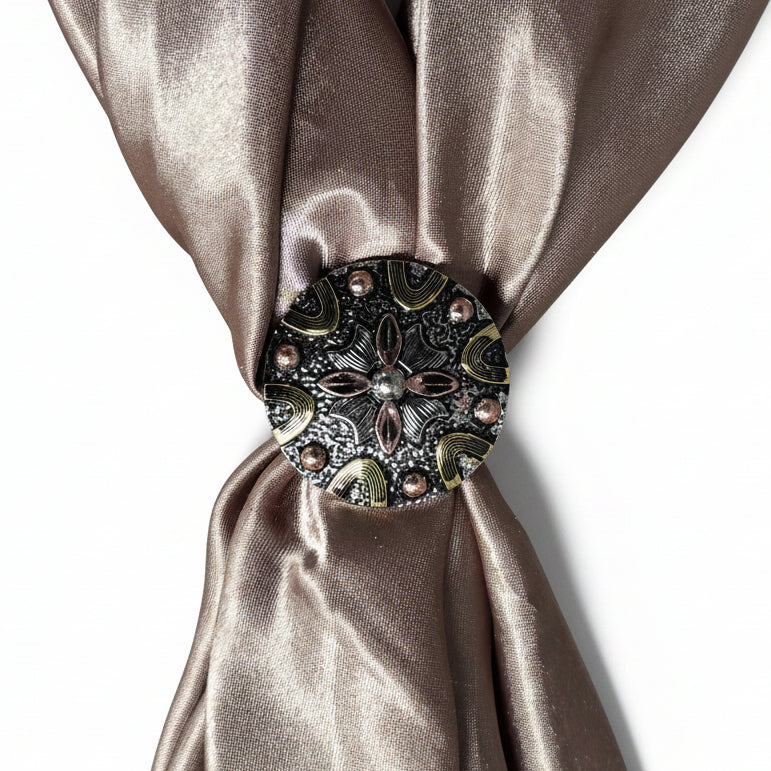 Floral Dots Antique Silver Western Concho W147 — view 11