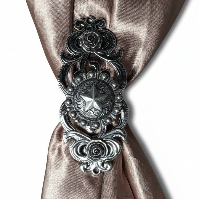 Antique Silver Star Western Concho W174 — view 9
