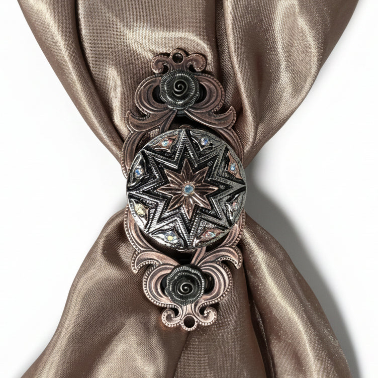 Starburst Antique Silver Western Concho W185 — view 12
