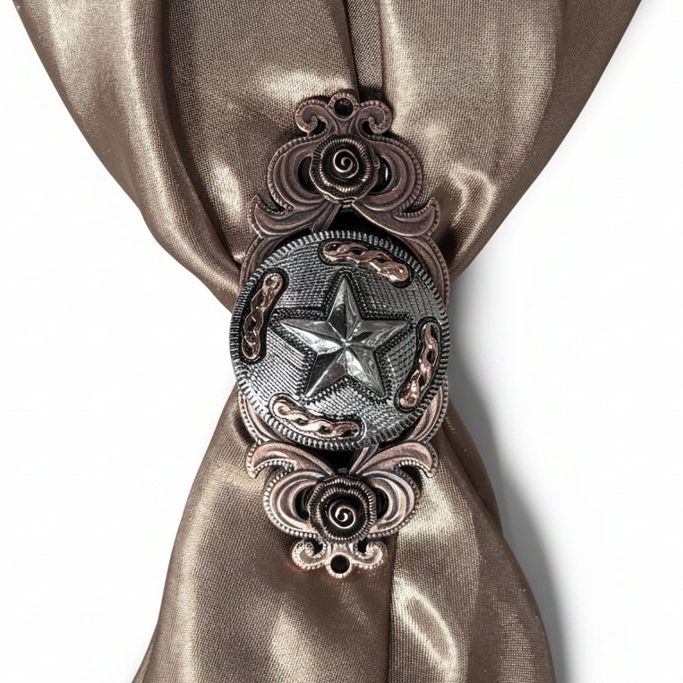 Antique Silver Texas Star Western Concho W187 — view 12