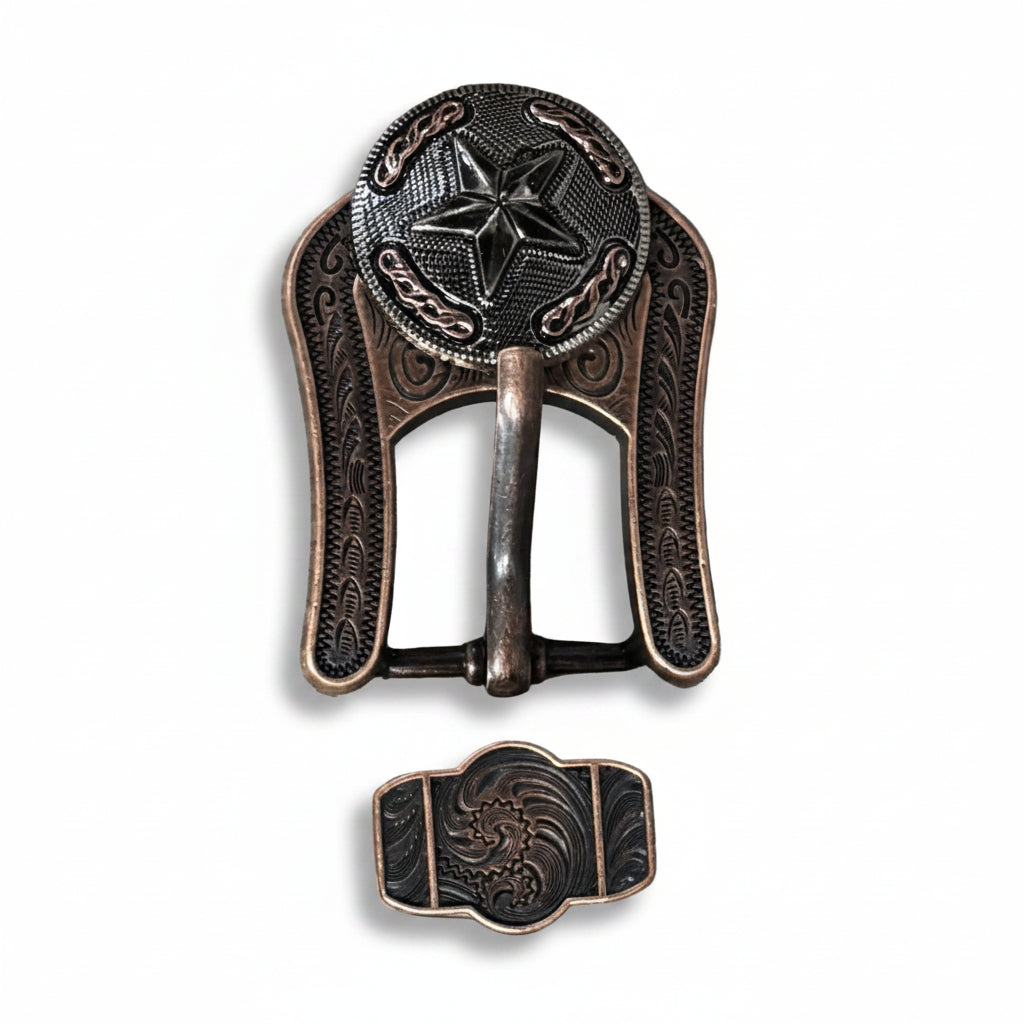 Antique Silver Texas Star Western Concho W187 — view 6