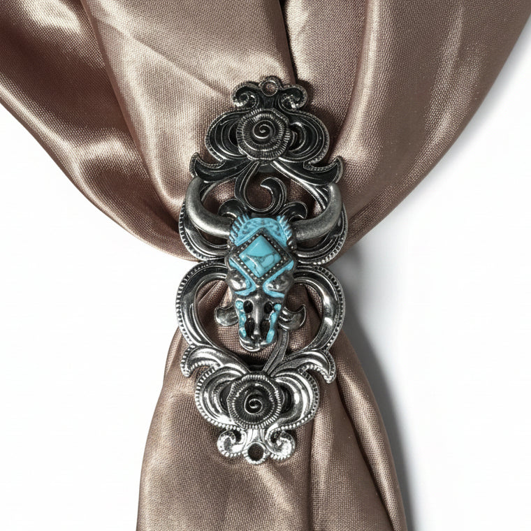 Turquoise Steer Head Western Concho W202 — view 6