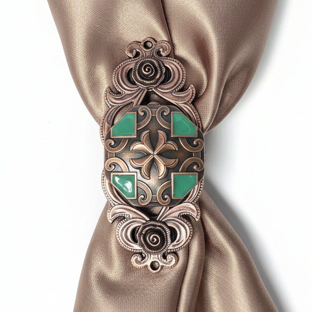 Copper Emerald Green Western Concho W209 — view 7