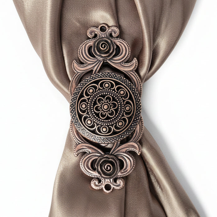 Copper Intricate Engraved Western Concho W224 — view 10