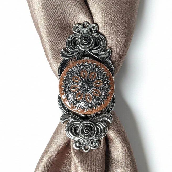 Rust Filigree and Dots Western Concho W233 — view 8