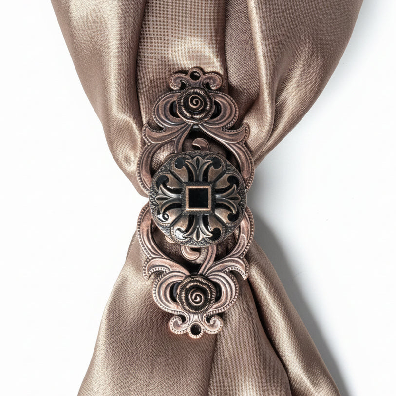 Copper Black Fleur De Lis Western Concho W241 — view 9