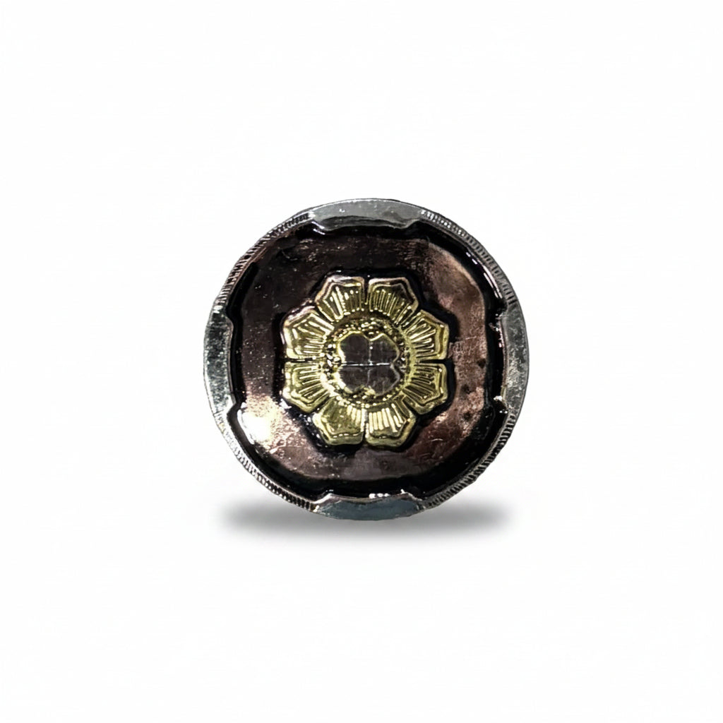 Copper & Gold Flower Western Concho W192 — view 2