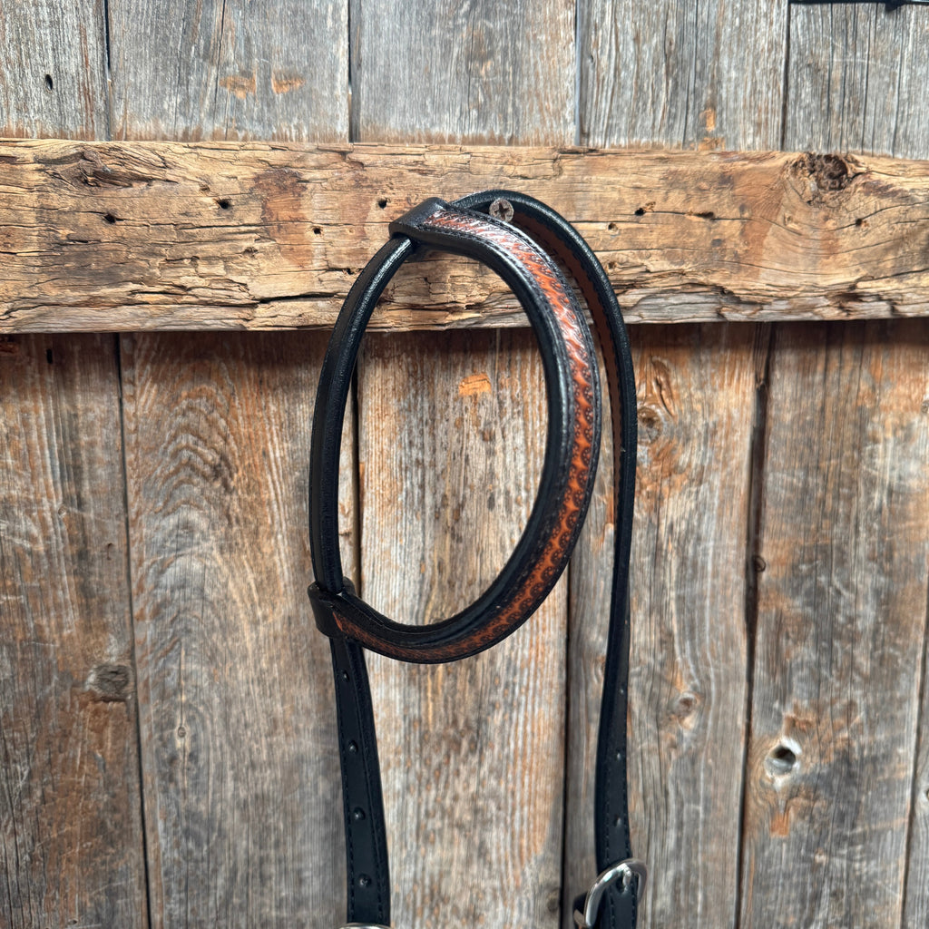 Teal Diamond and Turquoise Browband | One Ear Tack Set #BBBC521 — view 6