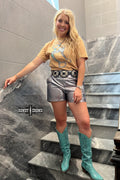 DS Marfa Metallic Shorts by Rowdy Crowd Clothing