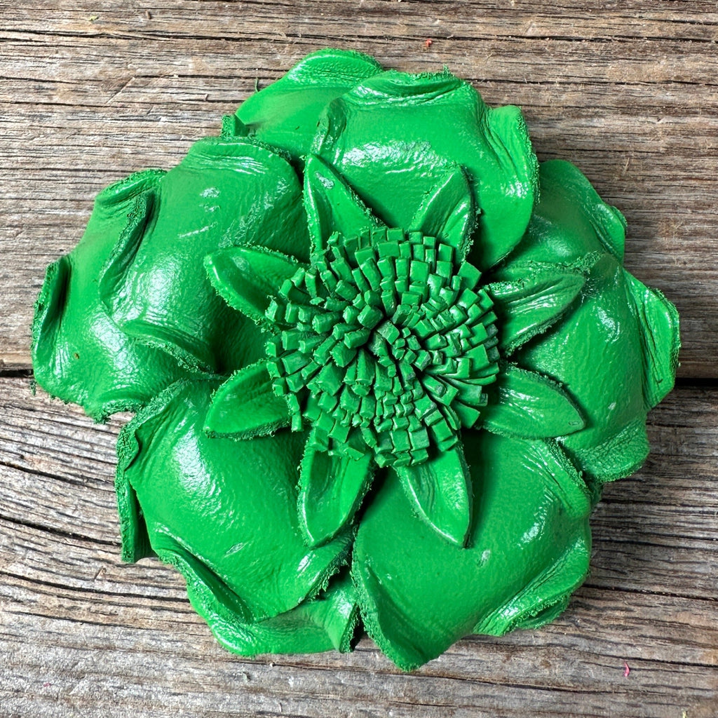 Hand Painted Leather Flowers - Gardenias — view 8