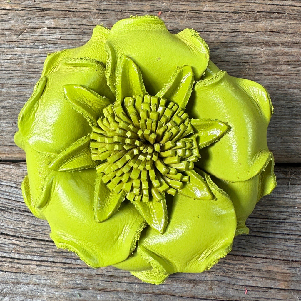 Hand Painted Leather Flowers - Gardenias — view 7