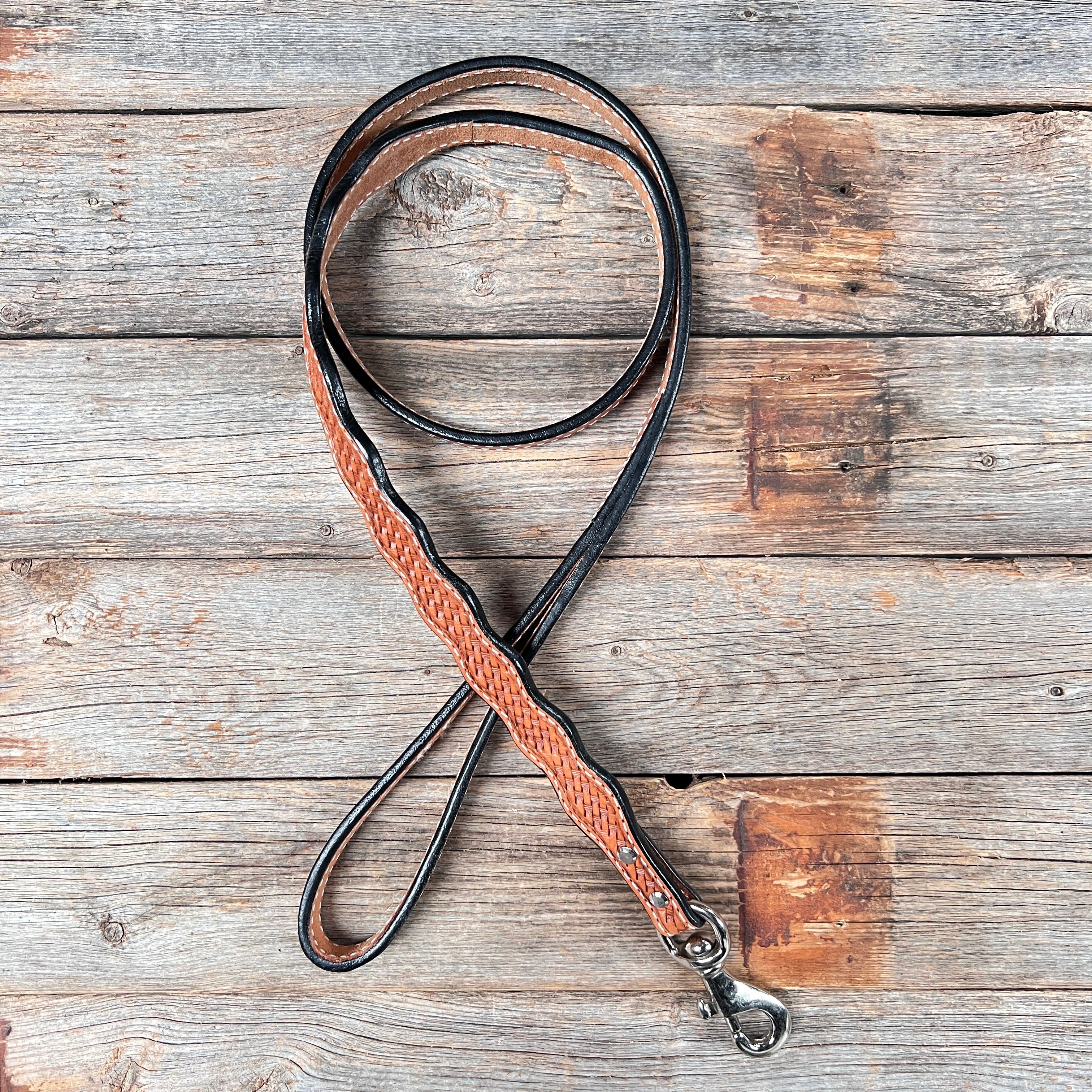 Light Oil Genuine Leather leash 4' x 1" wide