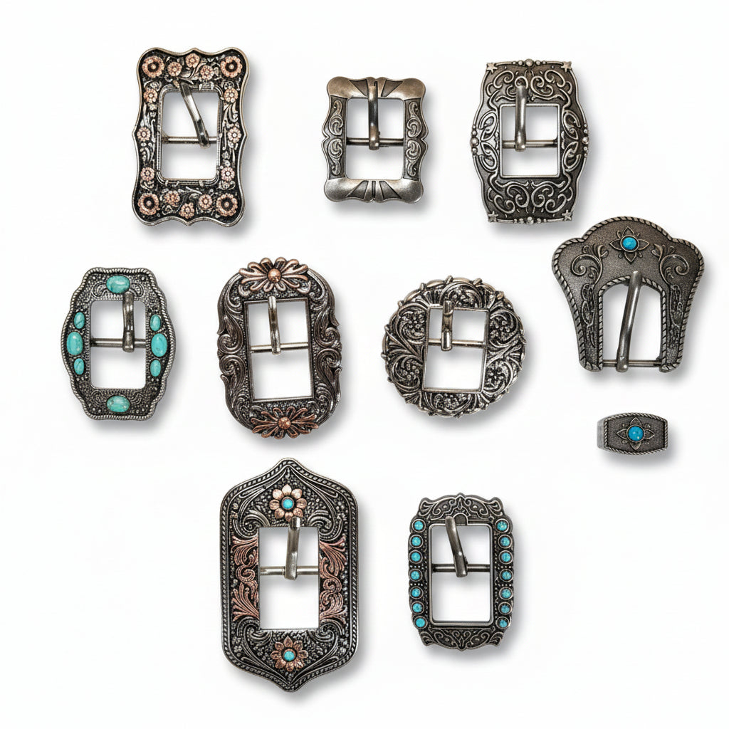 Antique Silver Western Buckles - Assorted — view 2