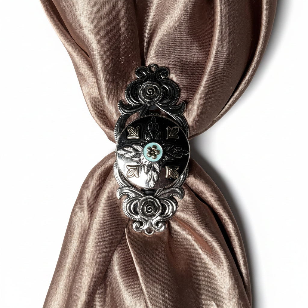 Antique Silver and Gold Feather Concho #W250 — view 10