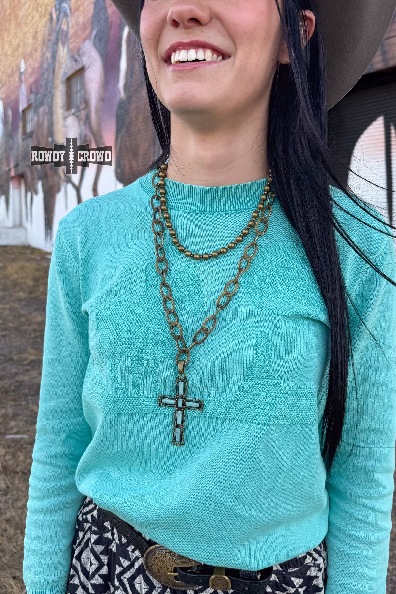DS Cowgirl Cross Necklace by Rowdy Crowd Clothing - product image 3