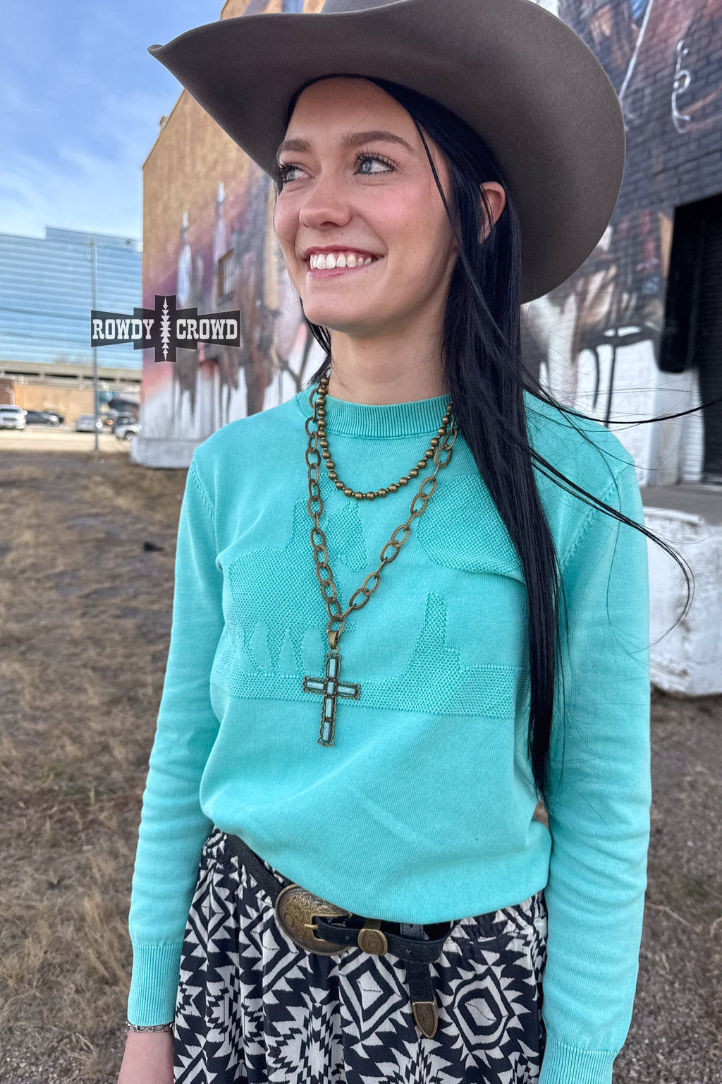 DS Cowgirl Cross Necklace by Rowdy Crowd Clothing - product image 4