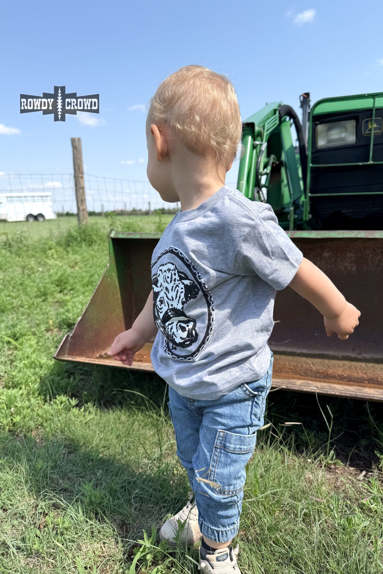 DS KIDS Happy Hereford Tee- GREY by Rowdy Crowd Clothing - product image 7