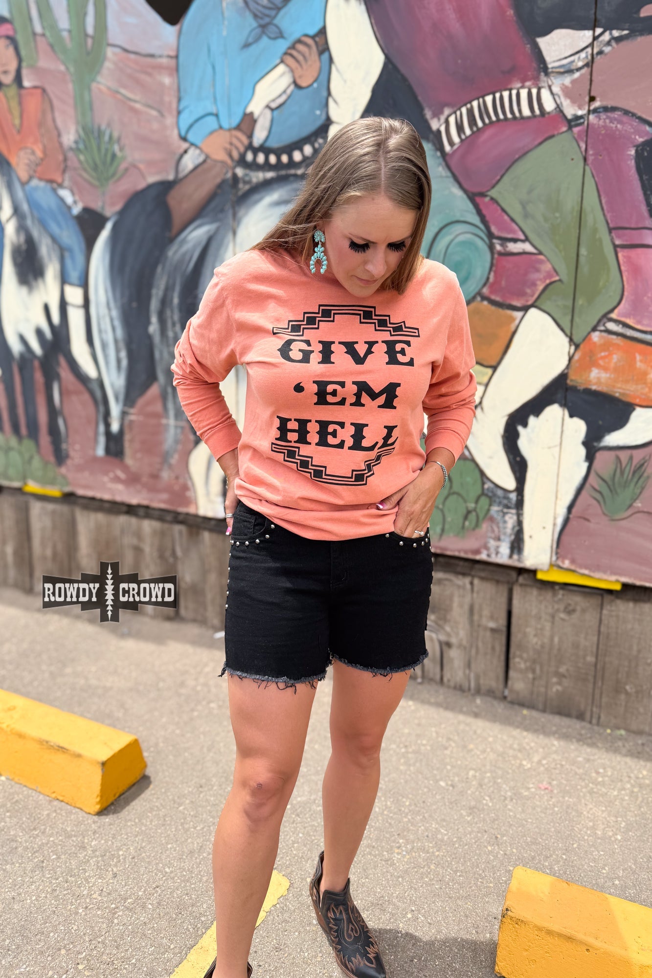 DS Give 'Em Hell Long Sleeve Tee by Rowdy Crowd Clothing - product image 8
