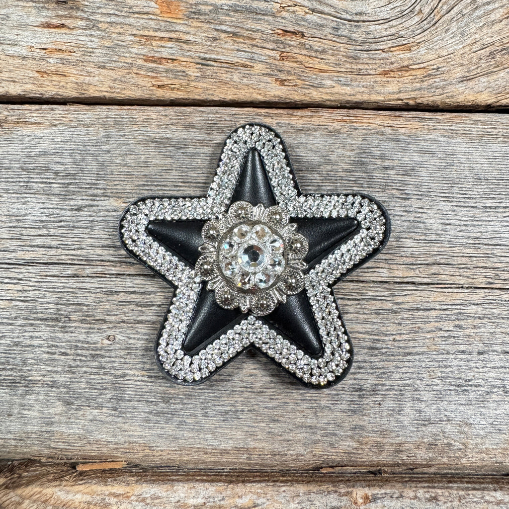 Black Small Star Rhinestone Rosette - Assorted Conchos — view 6