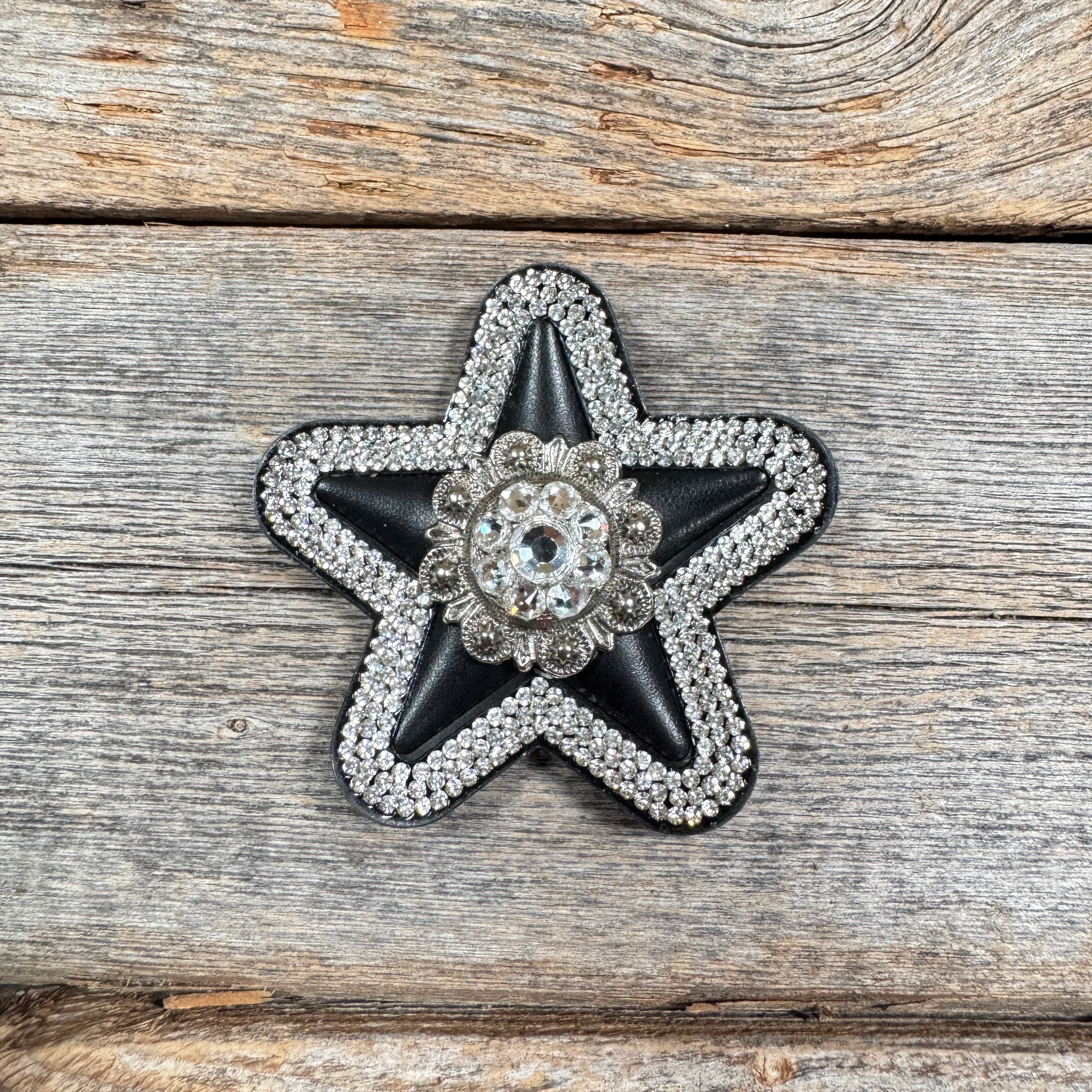 Black Small Star Rhinestone Rosette - Assorted Conchos — view 6