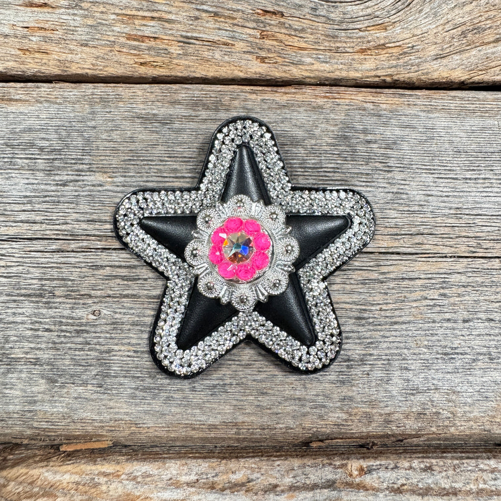 Black Small Star Rhinestone Rosette - Assorted Conchos — view 7