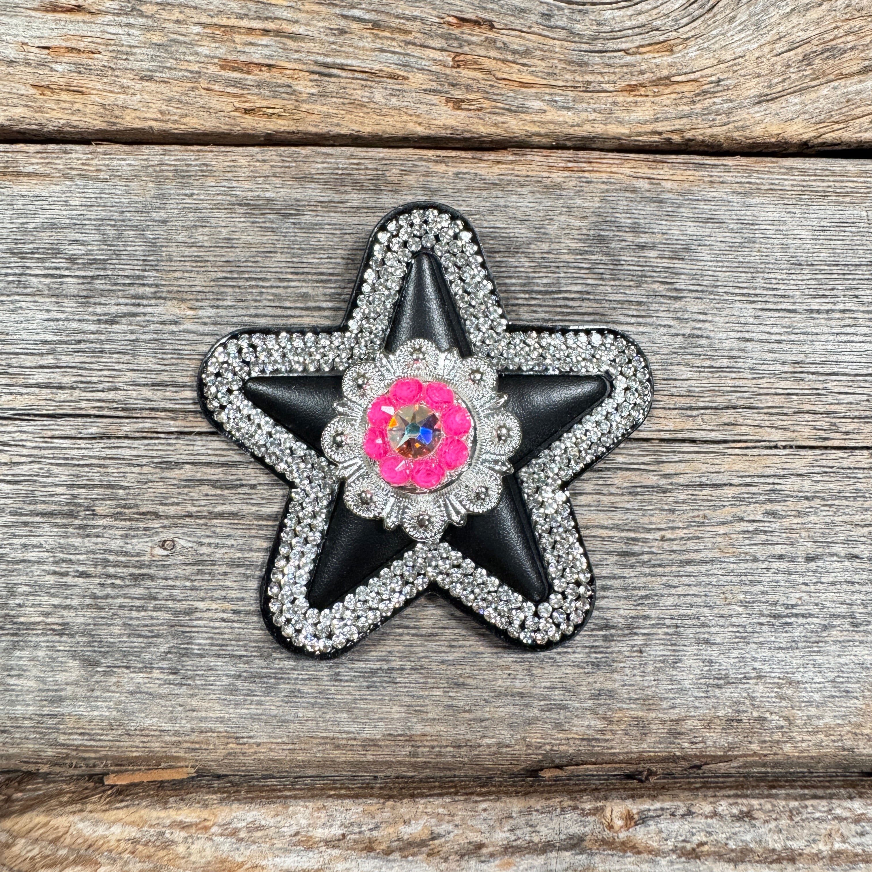 Black Small Star Rhinestone Rosette - Assorted Conchos — view 7