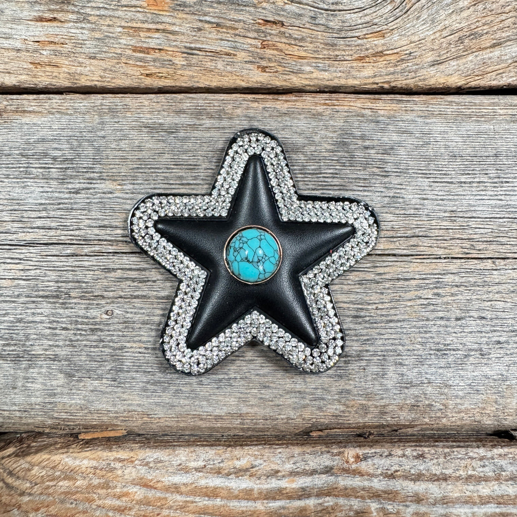 Black Small Star Rhinestone Rosette - Assorted Conchos — view 5