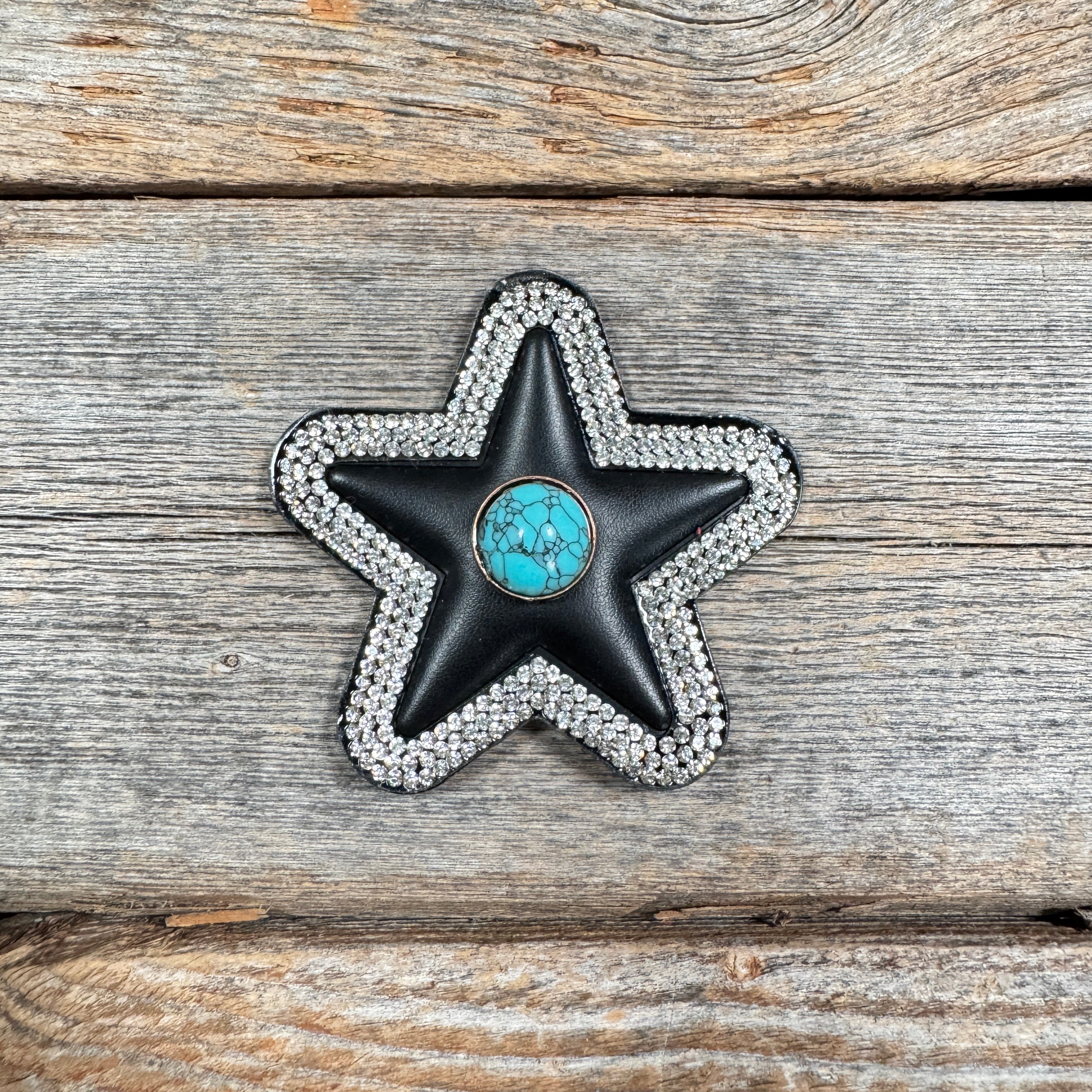 Black Small Star Rhinestone Rosette - Assorted Conchos — view 5