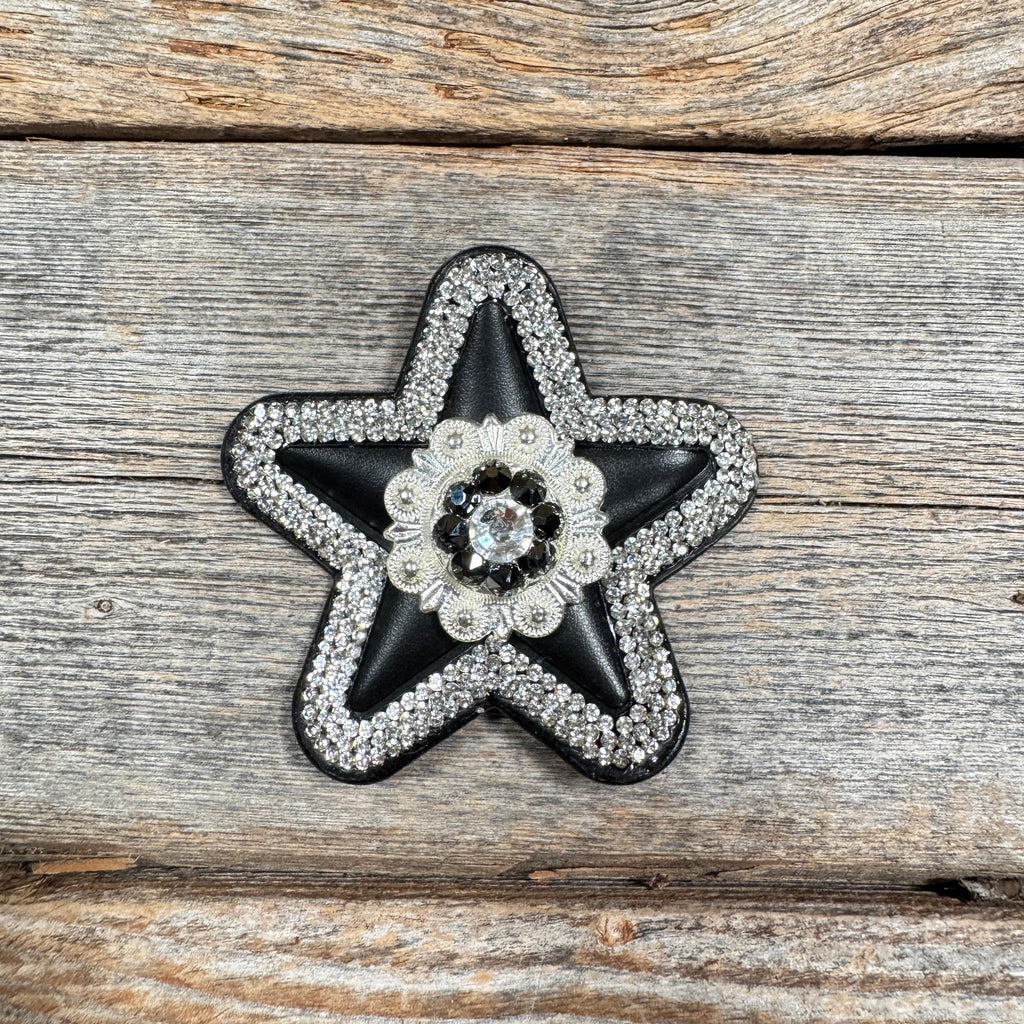 Black Small Star Rhinestone Rosette - Assorted Conchos — view 4