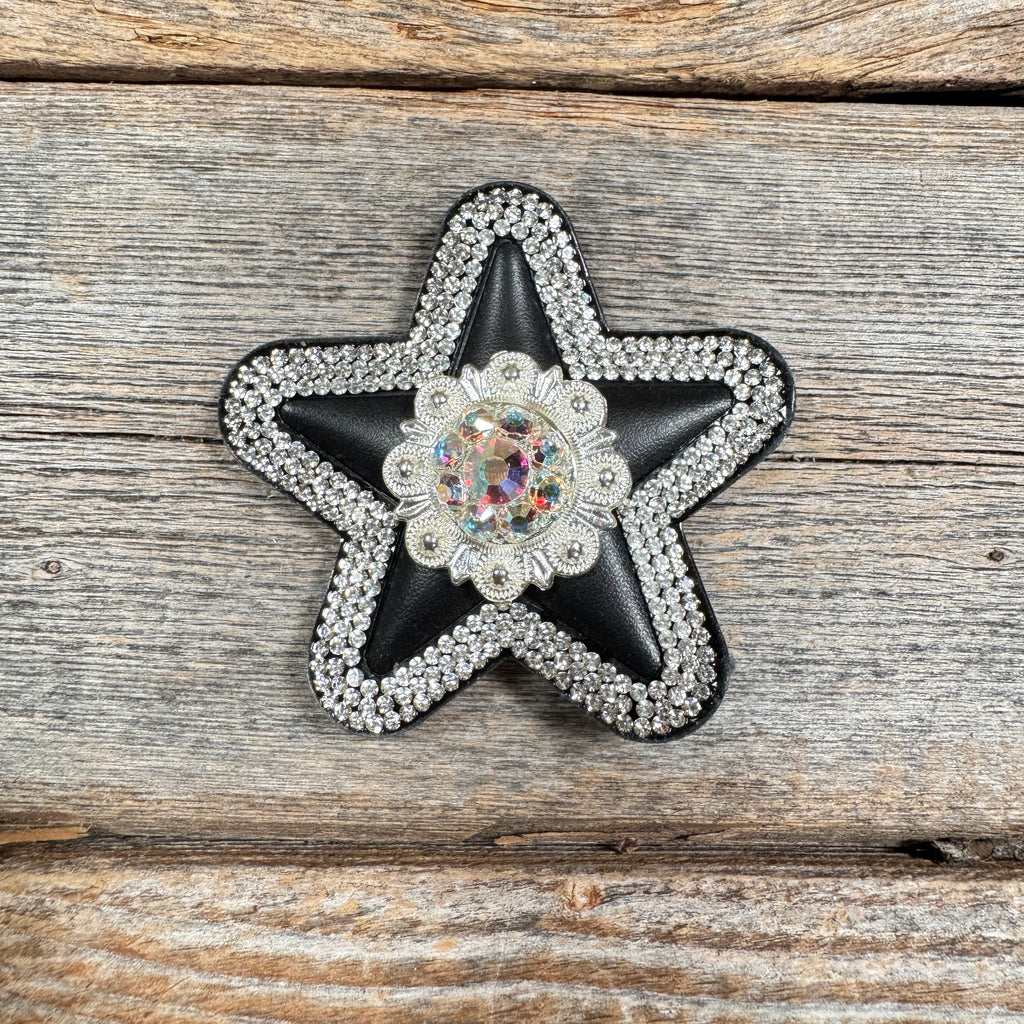 Black Small Star Rhinestone Rosette - Assorted Conchos — view 3