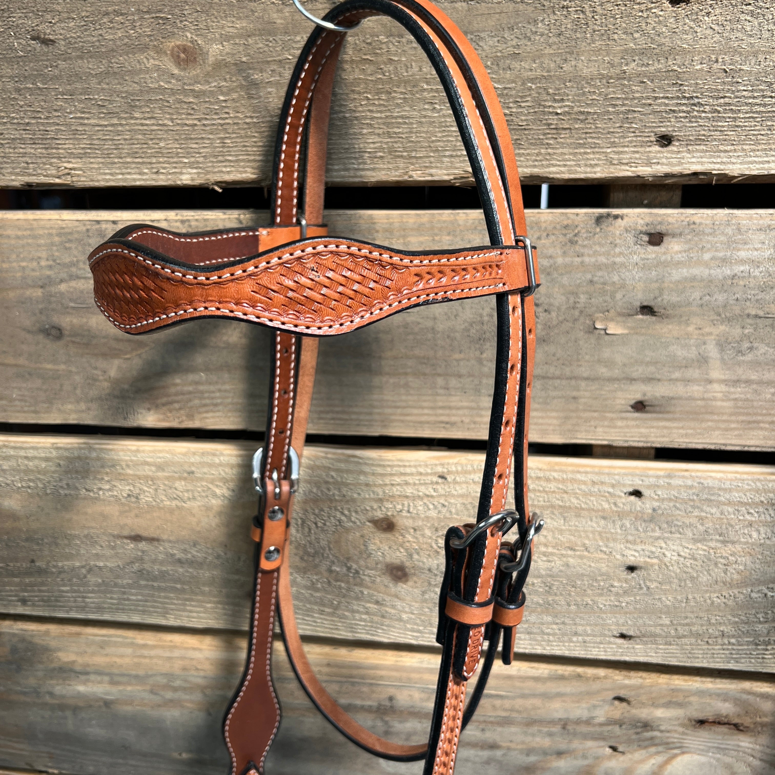 Light Oil Basketweave Purple Loping Hackamore #LHK012 — view 3