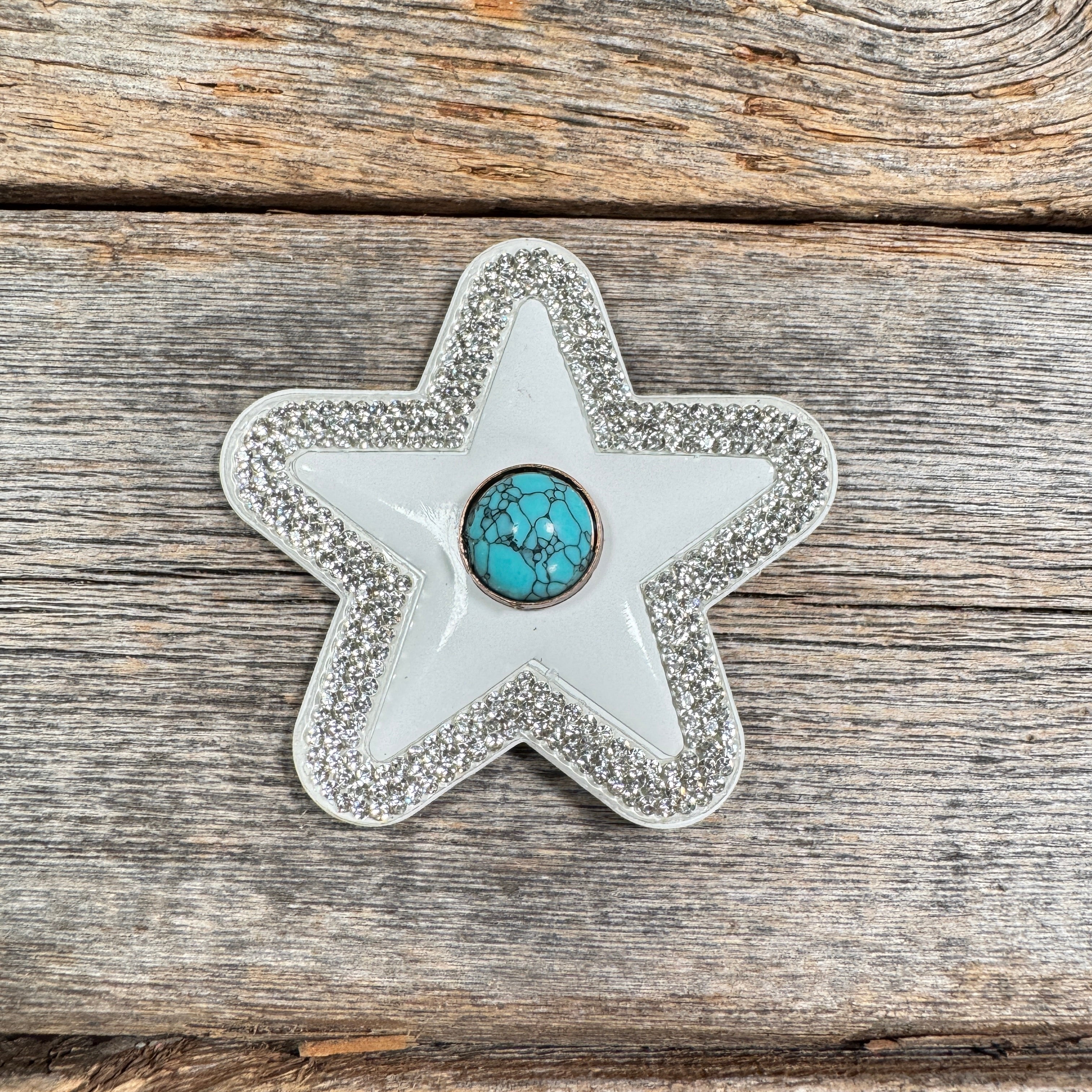 White Small Star Rhinestone Rosette - Assorted Conchos — view 5