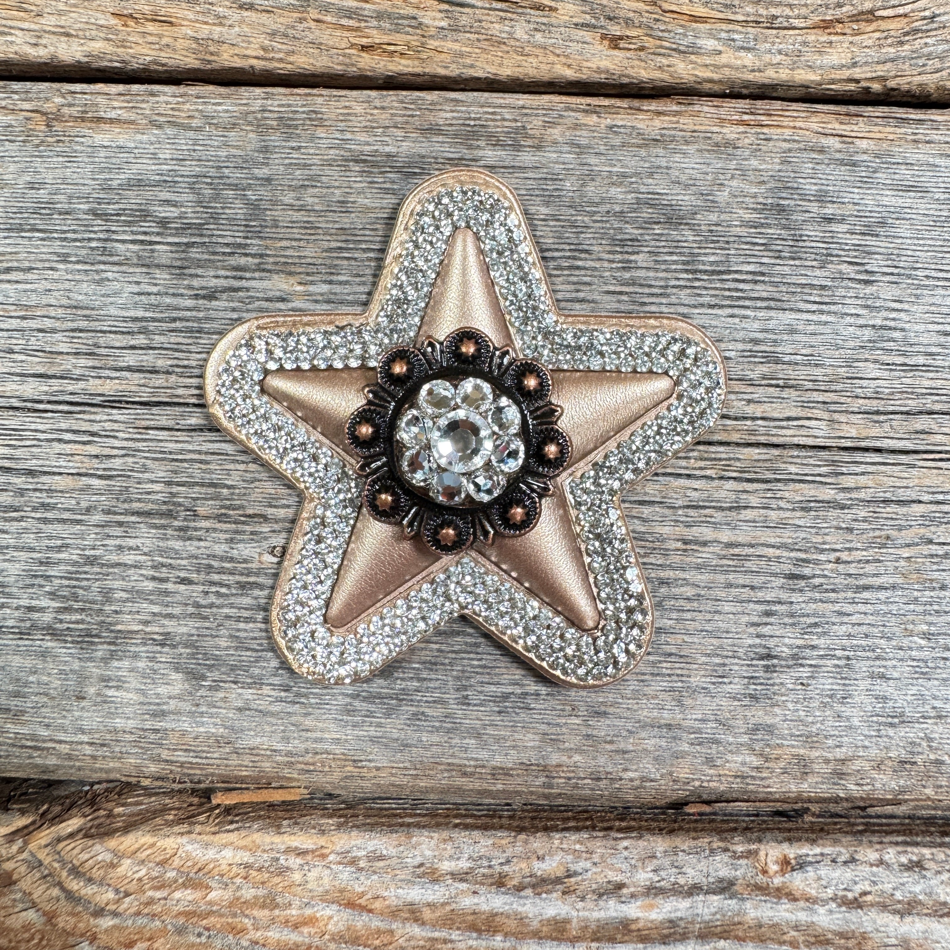 Bronze Small Star Rhinestone Rosette - Assorted Conchos — view 6