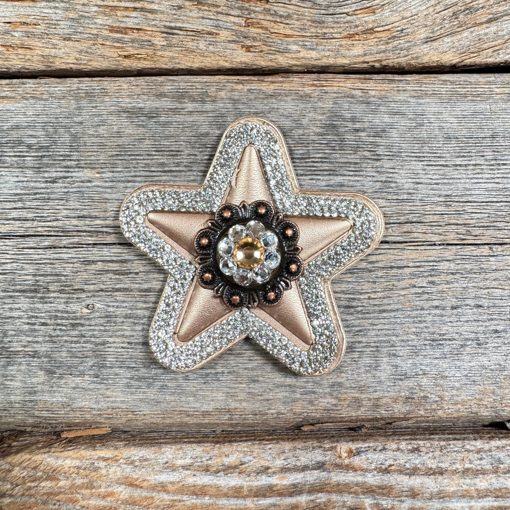 Bronze Small Star Rhinestone Rosette - Assorted Conchos — view 4