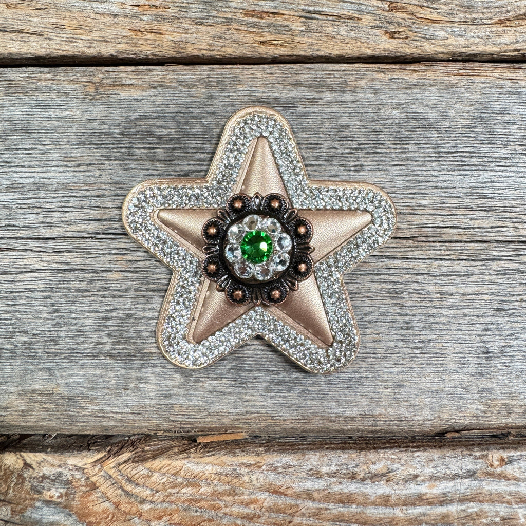 Bronze Small Star Rhinestone Rosette - Assorted Conchos — view 7