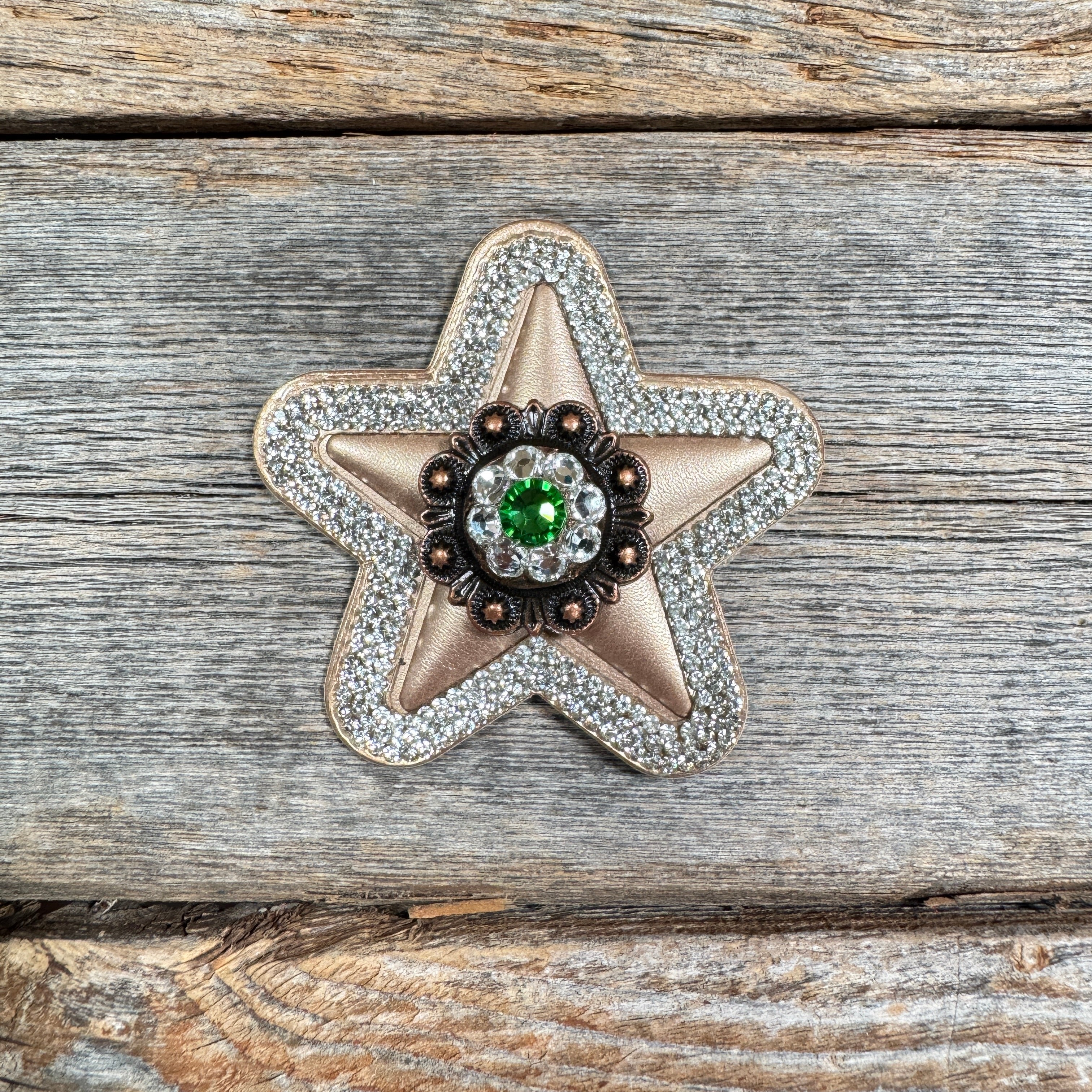 Bronze Small Star Rhinestone Rosette - Assorted Conchos — view 7