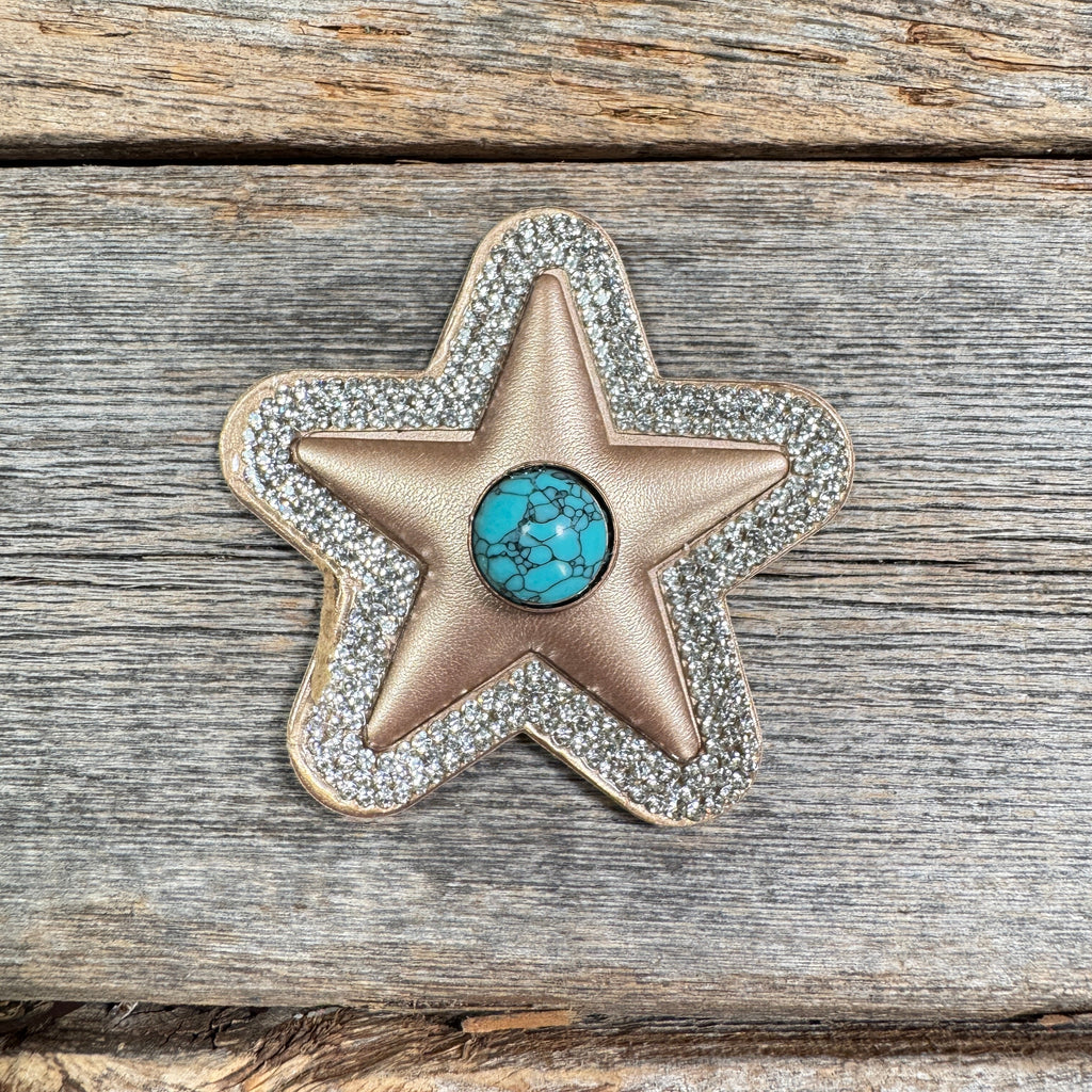 Bronze Small Star Rhinestone Rosette - Assorted Conchos — view 5