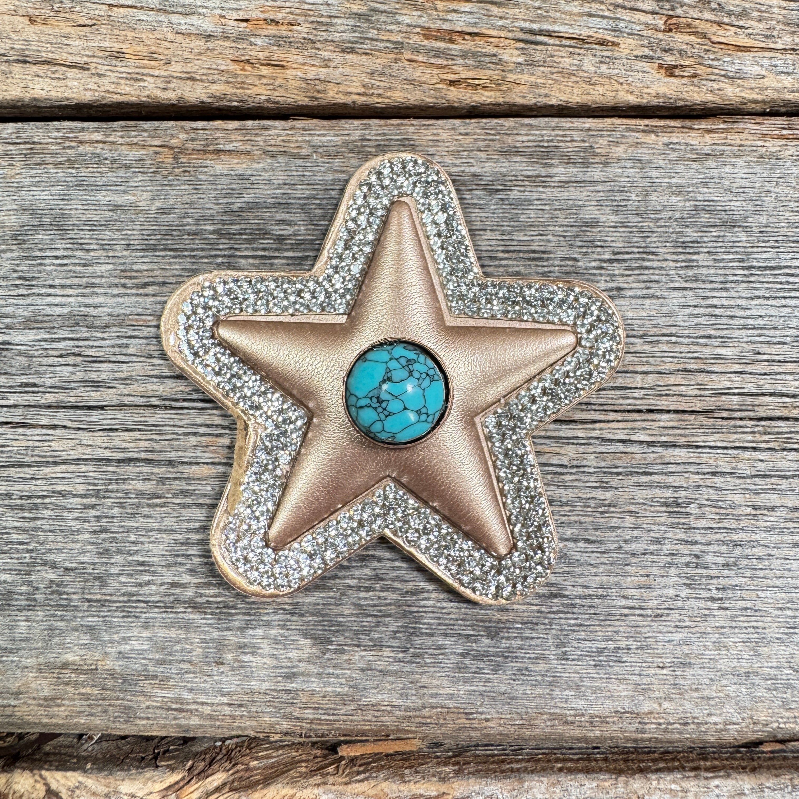 Bronze Small Star Rhinestone Rosette - Assorted Conchos — view 5