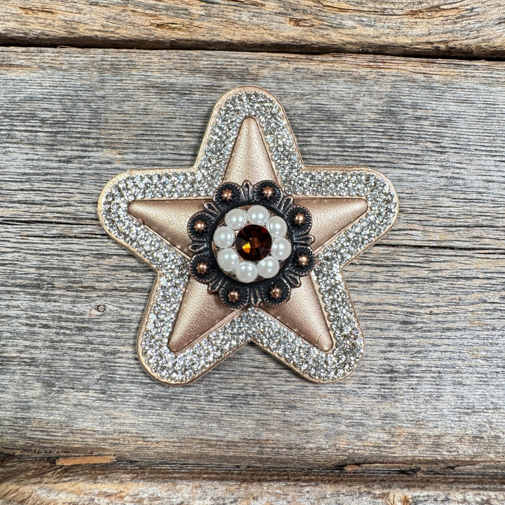 Bronze Small Star Rhinestone Rosette - Assorted Conchos — view 3