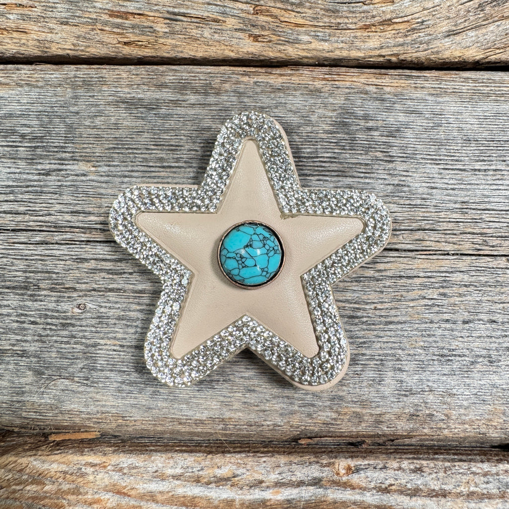 Tan Small Star Rhinestone Rosette - Assorted Conchos — view 5