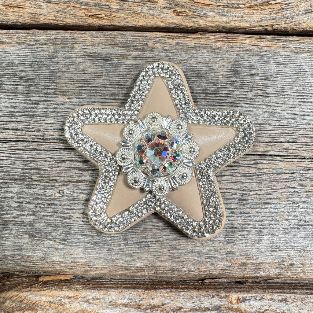 Tan Small Star Rhinestone Rosette - Assorted Conchos — view 2