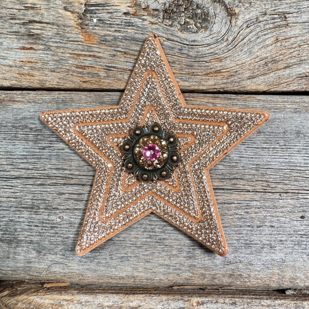 Copper Big Star Rhinestone Rosette - Assorted Conchos — view 7