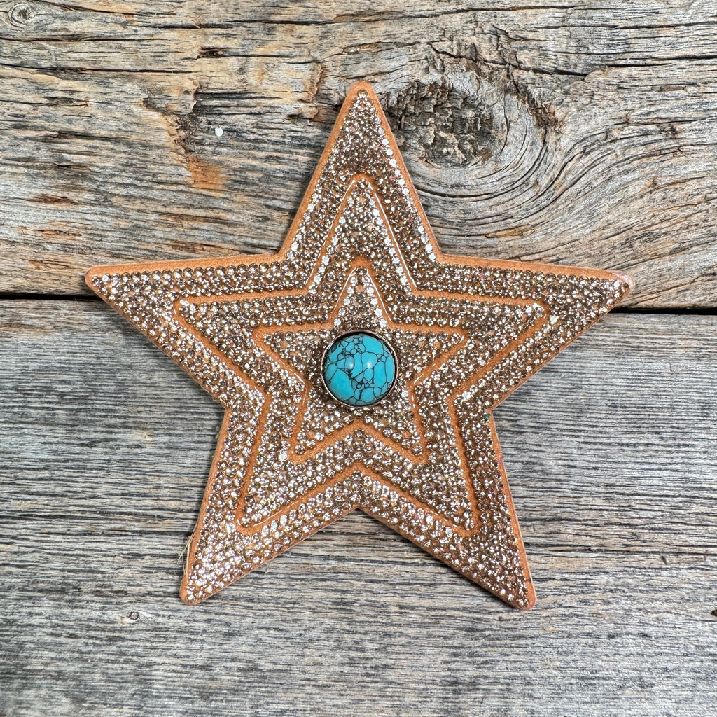Copper Big Star Rhinestone Rosette - Assorted Conchos — view 5