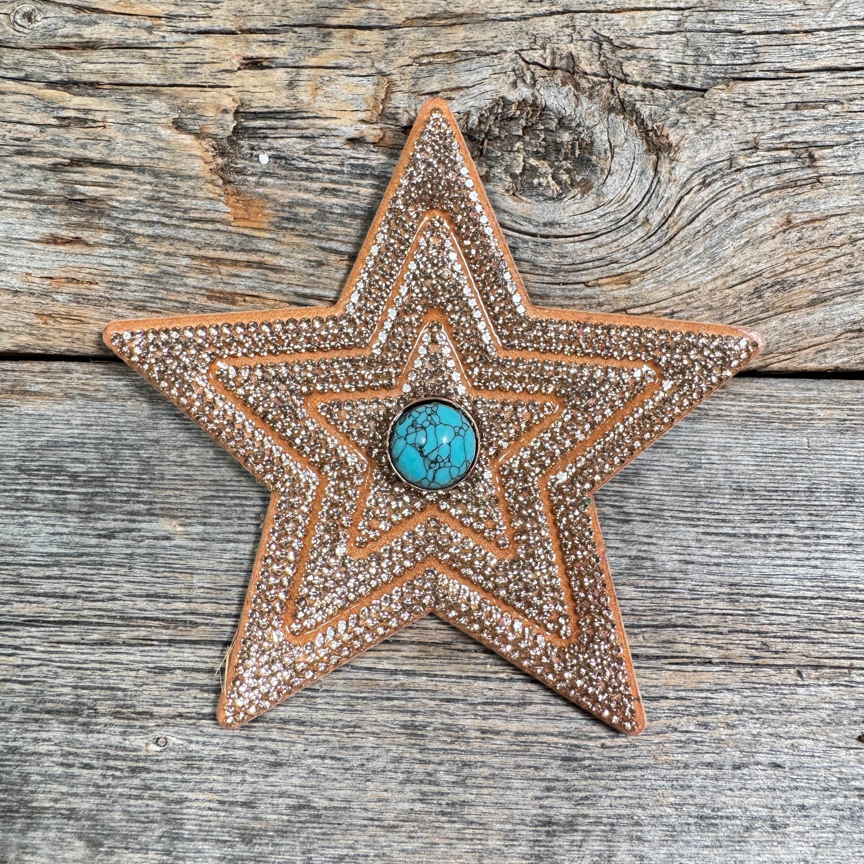 Copper Big Star Rhinestone Rosette - Assorted Conchos — view 5