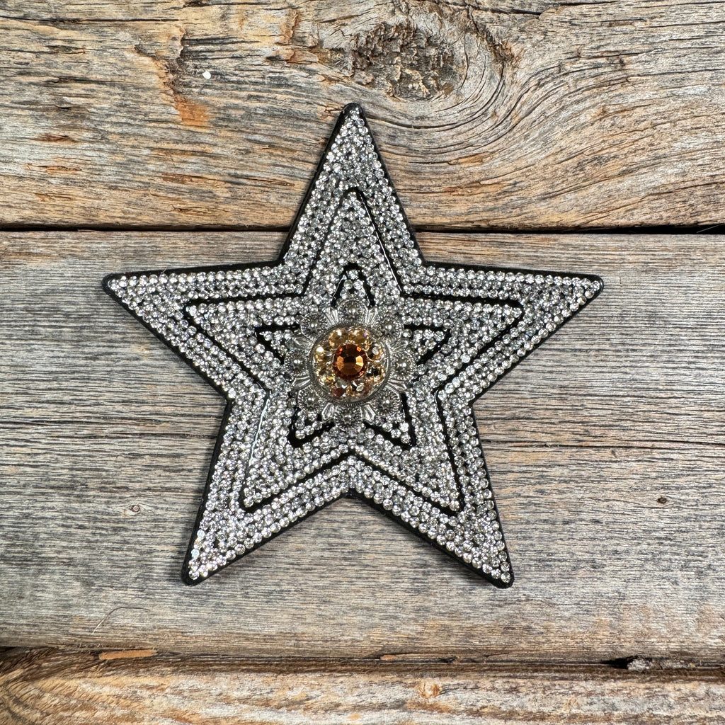 Black Big Star Rhinestone Rosette - Assorted Conchos — view 6